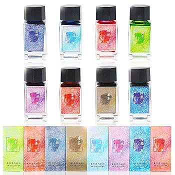 Amazon | ガラスペン インク 8色セット 18ml インクのみ 万年筆